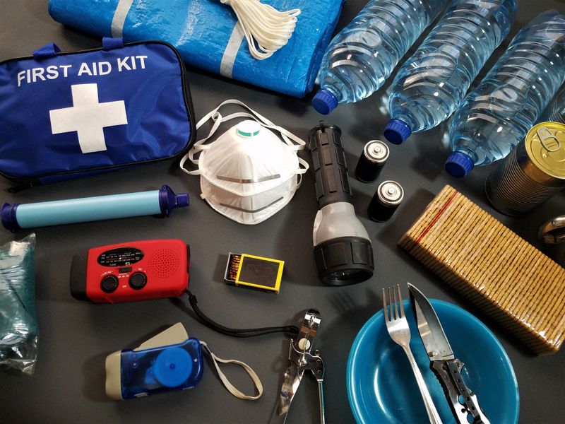 Kit de emergencia con suministros básicos para desastres